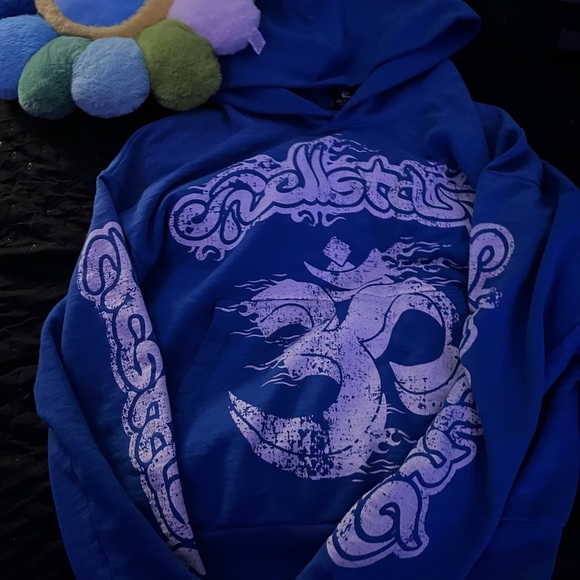 BLUE HELLSTAR HOODIE